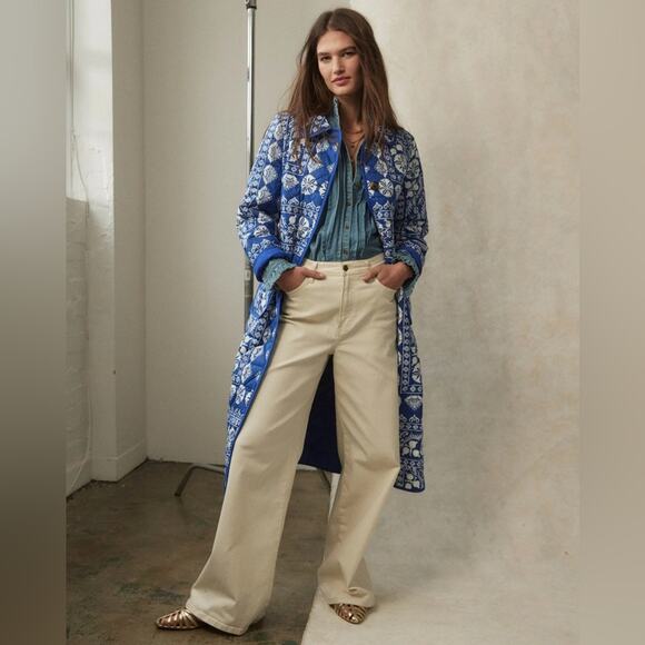 NWT Boden High Rise Wide Leg Jeans 33 X 30 Ecru Cream Off White - Picture 2 of 10